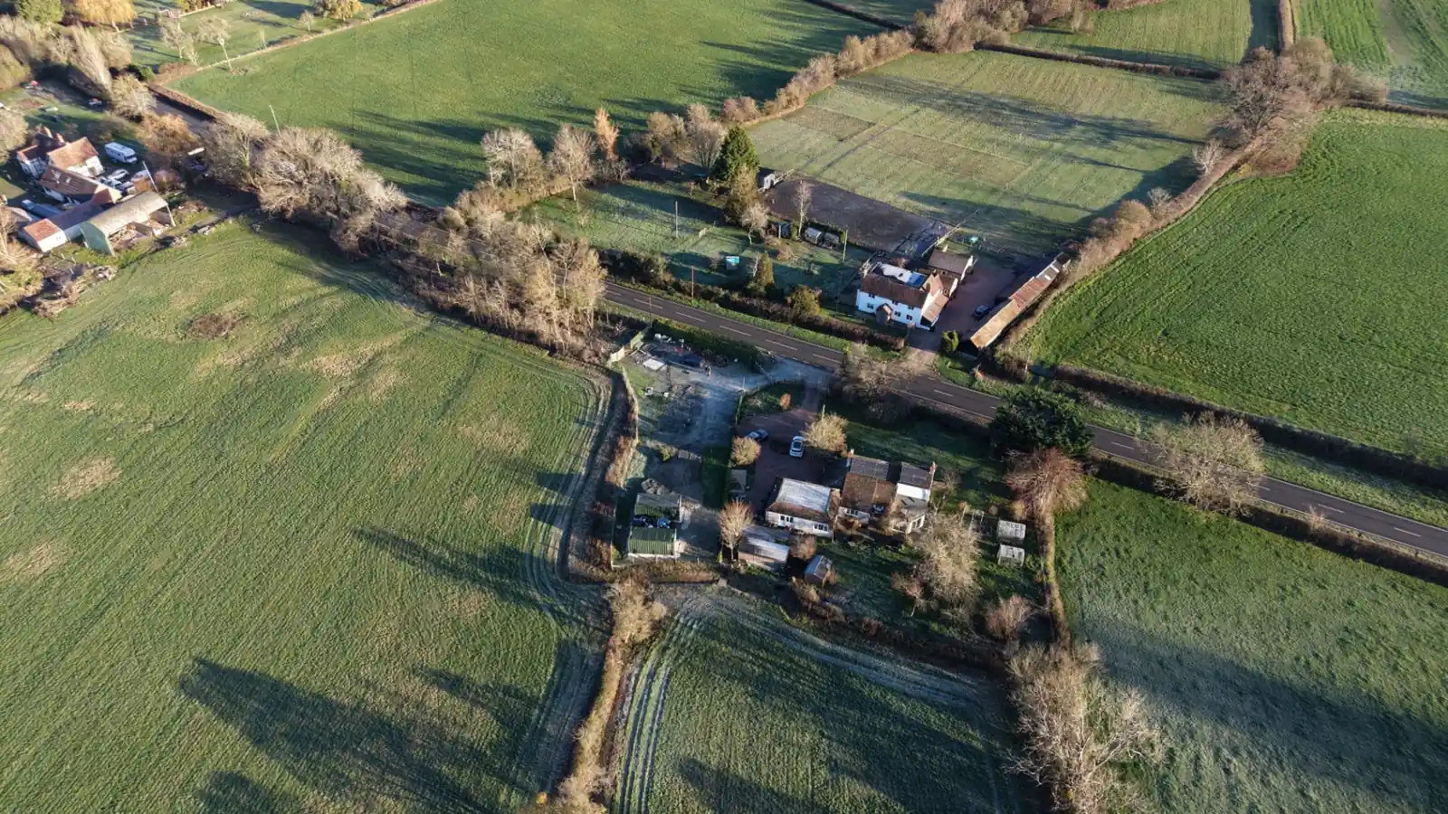 Drone searching UK countryside for a missing dog